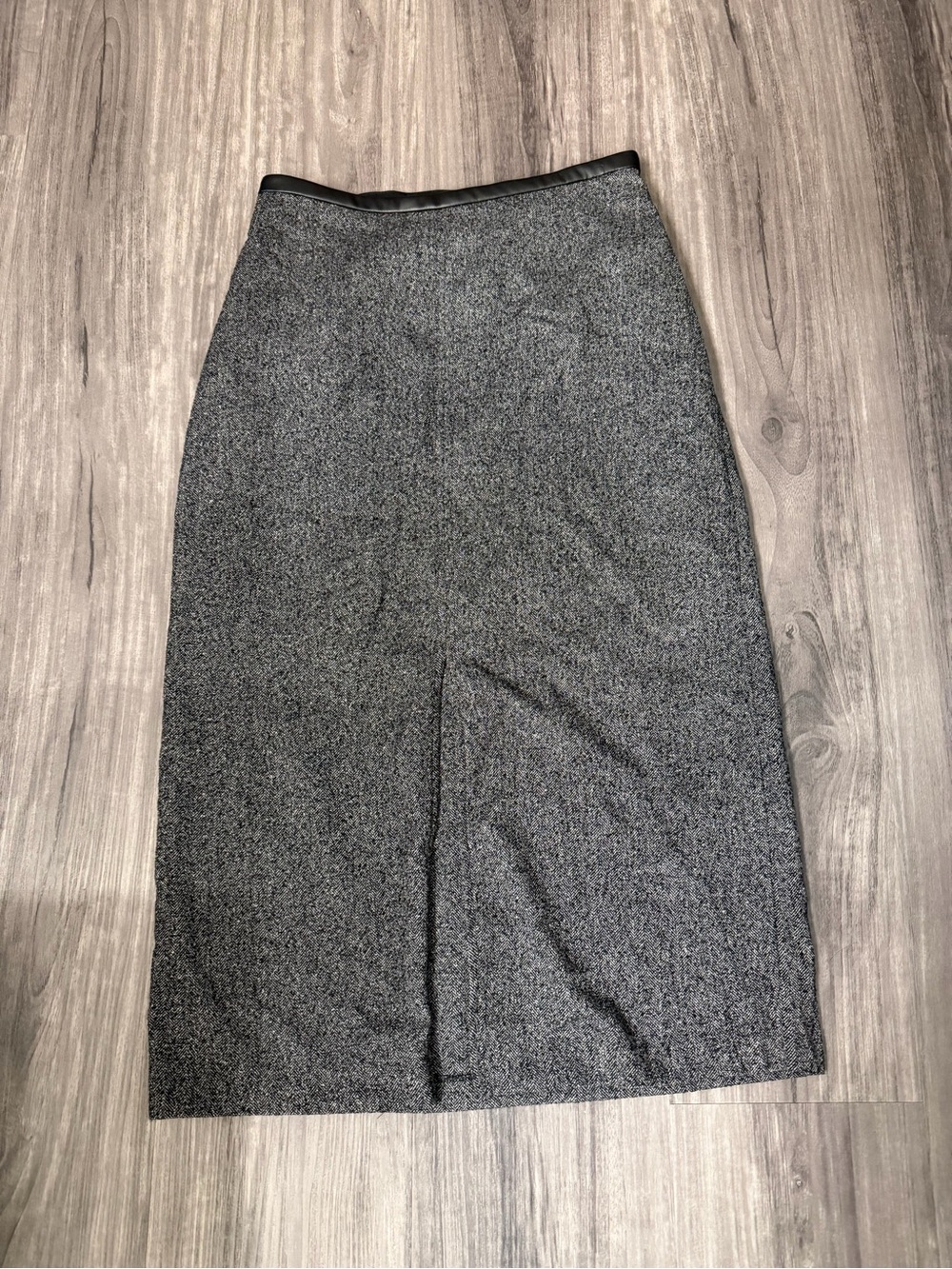 Express Charcoal Gray Tweed Pencil Skirt